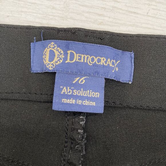 Democracy Pants "Ab"Solution Black Stretch Skinny Jeans Womens Size 16 Classic - Picture 9 of 9